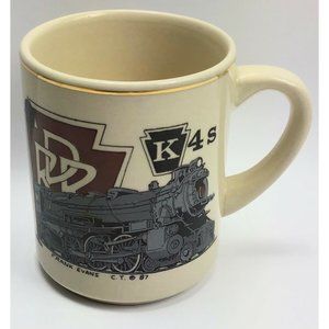 PRR Railroad / K 4 S Frank Evans / Country Trains Gold Rim Souvenir Coffee Mug